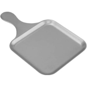 Resim Homyl Saplı Servis Tabağı Dekorlu Tatlı Pasta Tepsisi 30cmx18cmx1cm Gümüş 