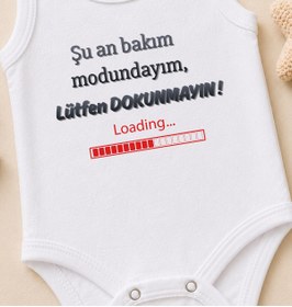 Resim Alandres %100 Pamuk Bebek Zıbın Çıtçıtlı Atlet Uyku O Da Ne? Komik Baskılı Kız Erkek Body 
