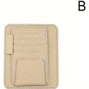 Resim Sunshine011 Kahverengi Çok Cepli Güneşlik Organizer, Kartlık Ve Gözlük Saklama, Dayanıklı Araç İçi Aksesuar 