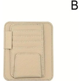 Resim Sunshine011 Kahverengi Çok Cepli Güneşlik Organizer, Kartlık Ve Gözlük Saklama, Dayanıklı Araç İçi Aksesuar 