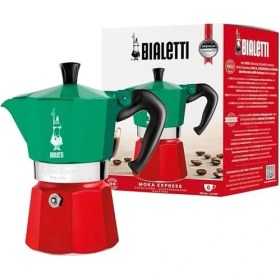 Resim AyrStore - Moka Express Italia: 6 Cups Ocak Üstü Espresso Pişirici - 270ML - Karma Renk - Alüminyum 