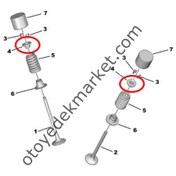 Resim Citroen C3 (2012-2016) 1.2 Benzinli Subap Yay Başlığı (Orijinal) 