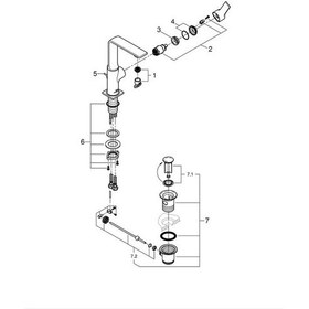 Resim Grohe Allure Tek Kumandalı Lavabo Bataryası 1/2" L-Boyut 32146001 