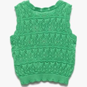 Resim Kız Bebek Çiçek Nakış Detaylı Bisiklet Yaka Crop Triko Atlet 
