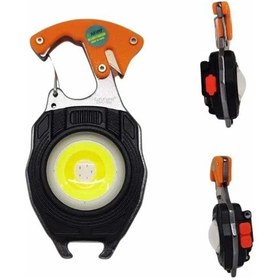 Resim Bfs 7 Modlu Mini Led Lamba Anahtarlık Usb Şarjlı Kamp İçin Taşınabilir Çok Renkli 