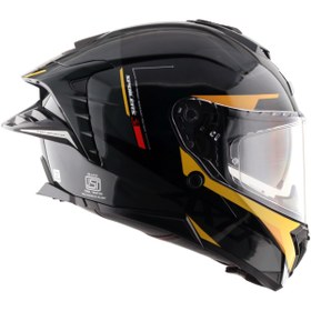 Resim AXOR Brutale Kryptic Kask Black Yellow - Pinlock Dahil 