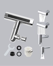 Resim shopwave ABS Pirinç Alaşımlı Musluk Başlığı 4 Modlu 360° Dönebilen ve Ekonomik 