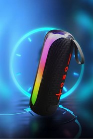 Resim Piranha 7840 Taşınabilir RGB TWS Bluetooth Hoparlör | AUX, USB & TF Kart Girişi | Şarj Edilebilir Ka 