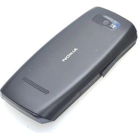 Resim Nokia Asha 305 306 Siyah Full Kasa Orta Kasa Kapak Düğme Kapak Ya 