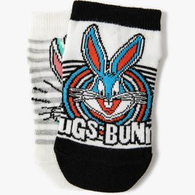 Resim Erkek Çocuk 2'li Bugs Bunny Baskılı Çorap Seti Lisanslı 