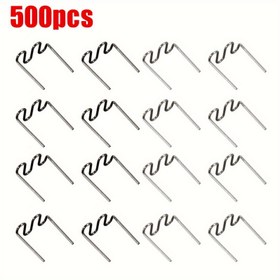 Resim 500 adet Tungsten Çelik Sıcak Eritme Çivisi - Plastik Kaynak ve Tamir için Dayanıklı, Paslanmaz, Gümüş, Önceden Kesilmiş Dalga Tasarımı, Tampon ve Otomobil Gövde İşleri için İdeal, Darbeye Dayanıklı ve Bükülme Dirençli, Kolay Kurulum, Değişiklik Gerektirmez, Endüstriyel Kullanım / Otomotiv Tamiri / DIY Projeleri için, Profesyoneller ve Hobiler için Uygun 