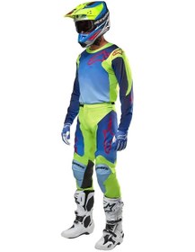 Resim Alpinestars Racer Hoen Kros Motor Jerseyi Sarı Mavi Kırmızı 