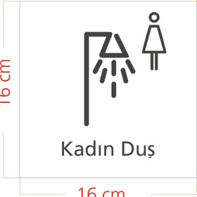 Resim Hakan Reklam Kadın Duş Banyo Folyo Dijital Baskı Etiket (sticker) Kapı Üzeri Kendinden Yapışkanlı 