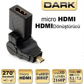 Resim DARK DK-HD-AHDMIXM270 mHDMI-HDMI Çevirici Adaptör 