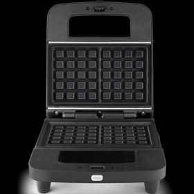 Resim Mini Waffle ve Tost Makinesi, Siyah, Kompakt ve Pratik Tasarım 