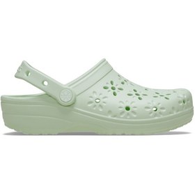 Resim Crocs Classic Floral Cut Out Clog Kadın Terlik Yeşil Yeşil 