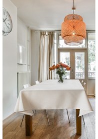 Resim Dnc Home Tekstil Organik Ham Keten Krem Masa Örtüsü 