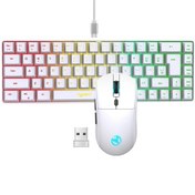 Resim Honeybeeshop Hxsj-60 Oyun Klavye Fare Seti Siyah 68 Tuş Rgb Aydınlatmalı Kablolu Kablosuz Diğer 