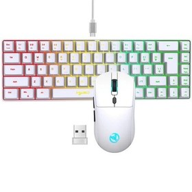 Resim Honeybeeshop Hxsj-60 Oyun Klavye Fare Seti Siyah 68 Tuş Rgb Aydınlatmalı Kablolu Kablosuz Diğer 