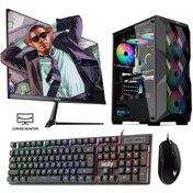 Resim İzoly Dustox X i3-12100F 16 GB 256 GB M.2 NVMe RX 580 24" Free Dos Masaüstü Oyuncu Bilgisayarı 