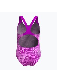 Resim Speedo Dijital Allover Sıçrama Önleyici Diva Kız Çocuk Mayosu Mor Mor 
