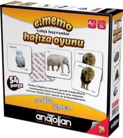Resim Mena Rise BrfShp Eğitici Oyun - e.Memo Vahşi Hayvanlar Hafıza Oyunu / 54 Parça, #7404 1199837 