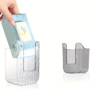 Resim 1 Adet Duvara Monte Islak Mendil Kutusu Tutucu - Yer Tasarruflu Elmas Desenli Tasarım, Hijyenik Eller Serbest Erişim, Banyo ve Mutfak için Dayanıklı Plastik (Çoklu Renkler), Alan Tasarrufu Sağlayan Organizatör | Kolay Kurulum, Banyo Organizatörleri ve Depolama 