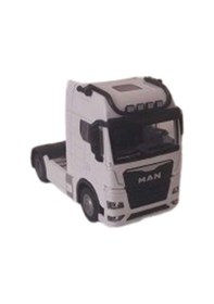 Resim Işıklı Sesli Pilli Çek Bırak Man Metal Oyuncak Tır Beyaz Beyaz 