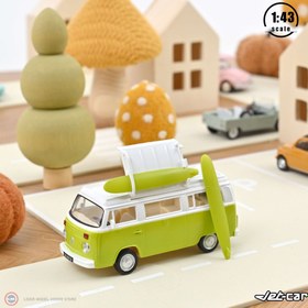 Resim 1:43 Norev 1973 Volkswagen T2 Combi Sage Green Jet Car 