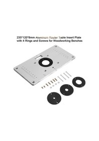 Resim Zcjb -yönlendirici Masa Ekleme Plakası Ağaç İşleme Tezgahları Alüminyum Ahşap Yönlendirici Giyotin Modelleri Oyma Makinesi 4 Halkalı Aracı-77298 