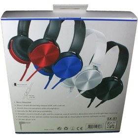 Resim Sunix SX-51 Extra Bass Katlanabilir Mikrofonlu Kulak Üstü Kulaklık 