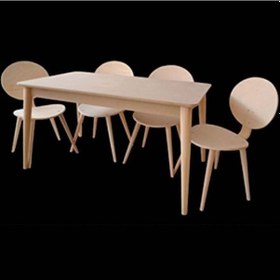 Resim Masa-RETRO Papel Takım model Kayın Torna sandalye Açıl HAM ürün Oval sırt yuvarlak oturum El Yapım 