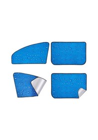 Resim Sones R-2938 Tek Katlı Güneş Koruma Manyetik Araç Perdesi Araç Su Damlası Güneşlik Mavi Sol 