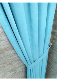 Resim Bbb Petek Kadife Dokulu Fon Perde Tek Kanat 1X2,5 Pileli 