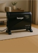 Resim Hoogar German CH-2000 Black Homojen Teknoloji Yeni Nesil Sessiz Konvektör Isıtıcı Düşük Tüketim 