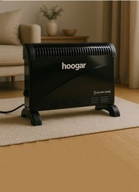Resim Hoogar German CH-2000 Black Homojen Teknoloji Yeni Nesil Sessiz Konvektör Isıtıcı Düşük Tüketim 