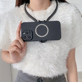 Resim 1 Adet Evrensel Ayarlanabilir Boyun Montajlı Telefon Tutucu, ABS Malzeme, Hızlı Yatay ve Dikey Pozisyonlama, Akıllı Telefonlar ve Aksiyon Kameraları için Eller Serbest Kamera Desteği 
