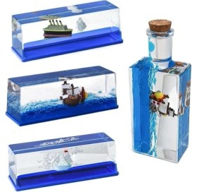 Resim Tuncel Store Batmayan Gemi Şişe Akvaryum 