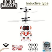 Resim Kızlar, Erkekler, Festival, Doğum Günü Hediyesi için PP Malzeme, LED, Helikopter, UFO, Kırmızı Mavi Renkli Renkli Algılama Uçan Robot Modeli 