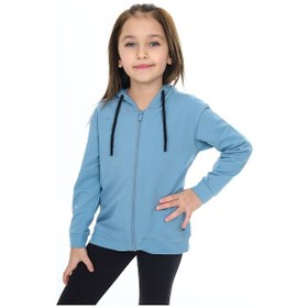 Resim Toontoy Kız Çocuk Nakışlı Hırka Mavi 