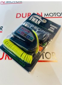 Resim Düz Anahtarlı - Alarmlı Siyah İp Dahil 120cm -disk Kilit 