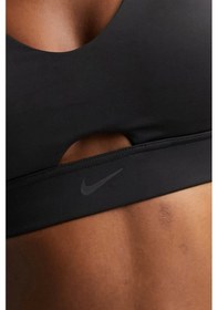 Resim Nike Indy Training Plunge Cutout Medium Support Sports Bra Kadın Dekolteli Orta Destekli Spor Sütyen Bra Siyah 