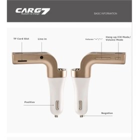 Resim Carg7 Bluetooth Araç Fm Transmitter USB Girişli 