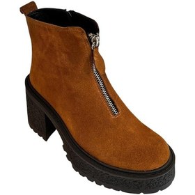 Resim Taba Hakiki Deri Süet Fermuar Detay Bot Taba 