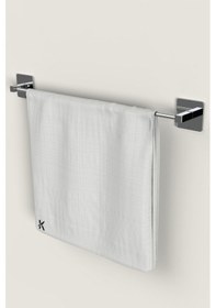 Resim Karteya Yapışkanlı Gümüş Rulo Havluluk Ve Uzun Havluluk Wc Kağıtlık Banyo Mutfak 3'lü Set Krom 
