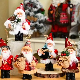 Resim Şık Noel Baba Kumaş Figürü - Modern Tarz, Ev, Ofis, Otel ve Parti Dekorasyonu için Mükemmel, Halloween Süslemeleri, Sonbahar Ev Dekoru Koleksiyonluk Figürler 