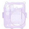 Resim Fujifilm Instax Mini 12 Makine Uyumlu Lila Simli Pleksi Kılıf 