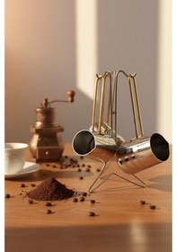 Resim Yunusoğlu Home Paslanmaz Çelik Cezve Takımı Standlı 