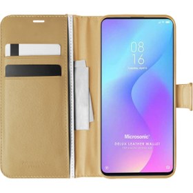 Resim Xiaomi Redmi K20 Kılıf Delux Leather Wallet Gold 