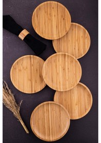 Resim Bambum Emmy - 6 Parça Bambu Pasta Seti Bambu 